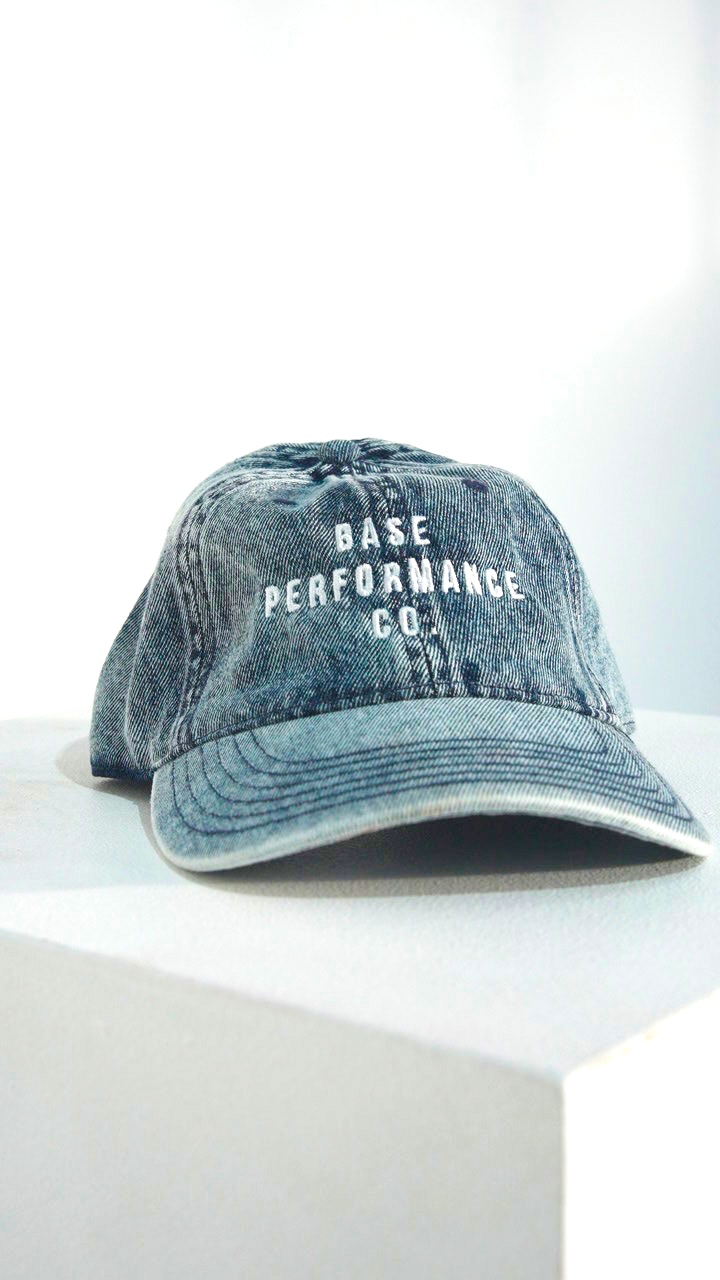 ファッションなデザイン Acid Washed Denim Cap – Base Performance Co 帽子