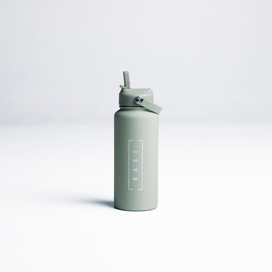 Original 1L Water Bottle - Khaki (White Logo)